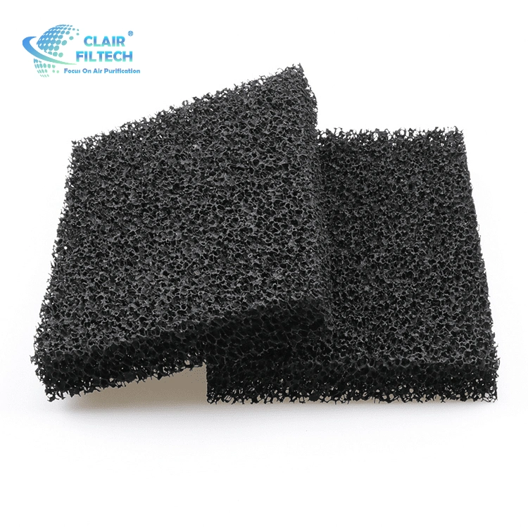 Best Selling High Quality Black Supplier Activated Carbon Filter Polyurethane Foam Filter Sponge For Sale