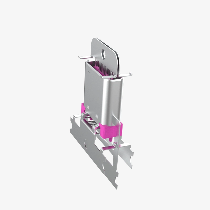 USB TIPO C Tomada Vertical 16pinos à prova de SMT Ligações Eléctricas