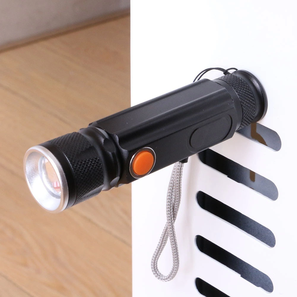 Wholesale/Supplier Camping Emergency Portable Torche lamp Lighting Mini Rechargeable LED Torch Light with Magnet Quality La lamp De Poche 4 Modes COB LED Flashlight