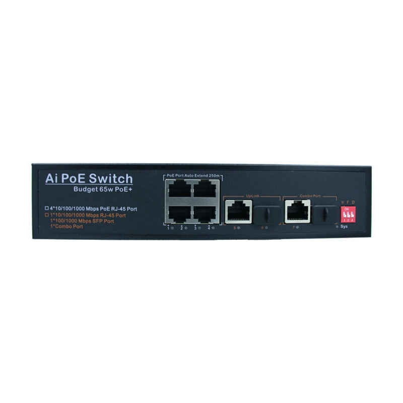 Huasifei Unmanaged Intelligent Poe Switch 7 Gigabit Port Cx-S403G Fiber Optic Switch