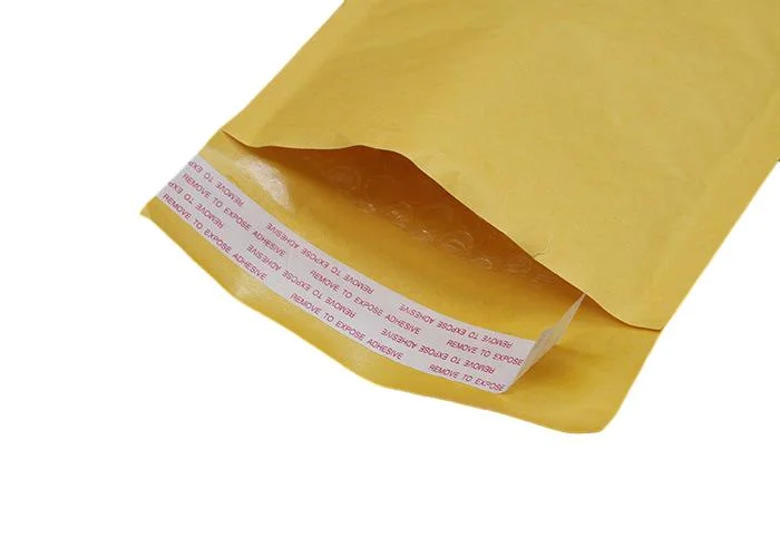 Padded Shipping Envelope Recyclable Material Kraft Bubble Envelopes Yellow Color