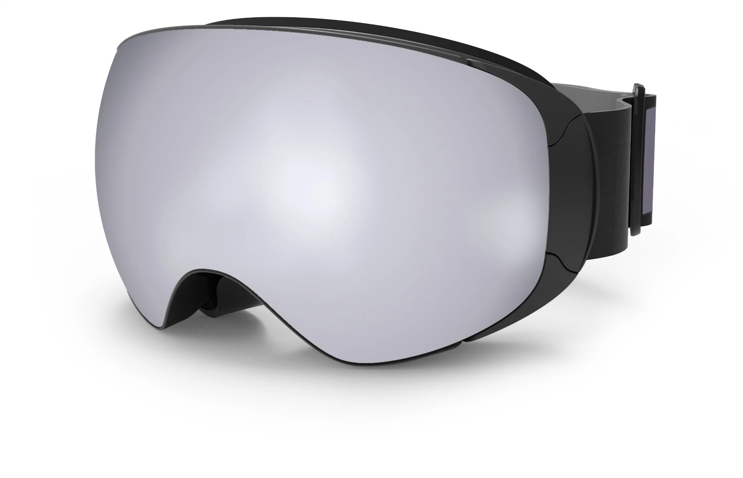 Diseño de Moda 2019 Amazon mejor venta de gafas de esquí libre de niebla sin cerco FDA aprobó sin niebla Snowboard Gafas de seguridad refleja la máscara de esquí