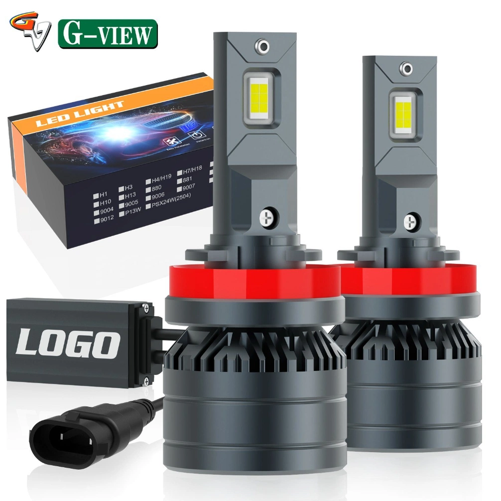 Luz de coche LED G-View H4/H7/H11/9005/9006 bombilla LED 6000K Auto Faro