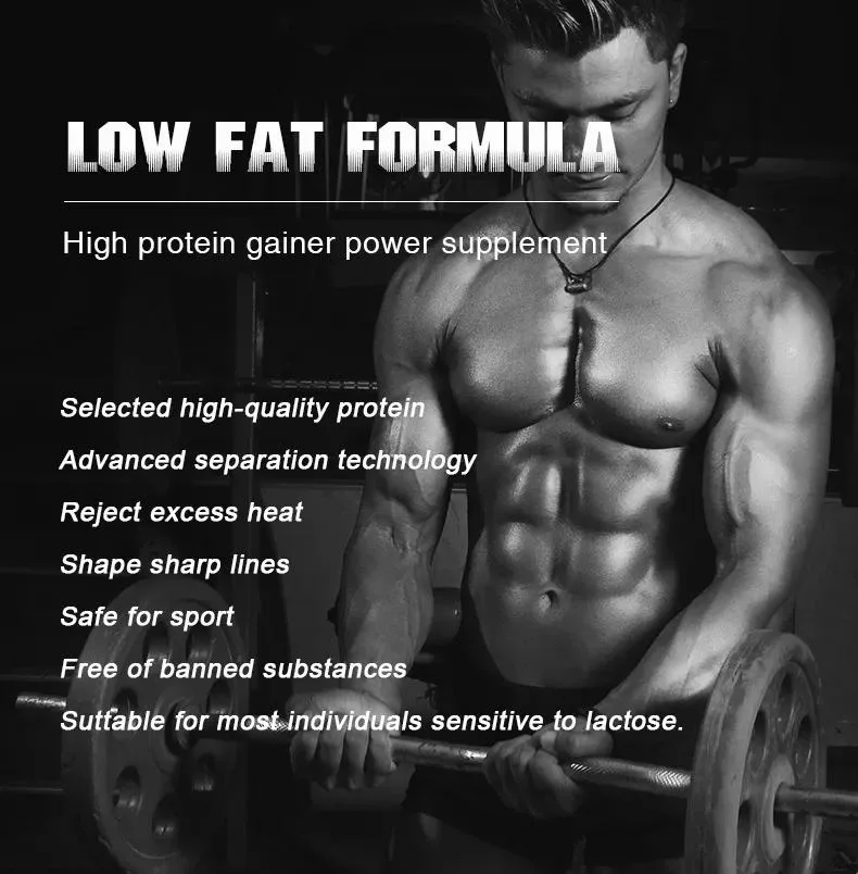 High quality/High cost performance  Whey Protein Powder Muscle Growth Weight Gainer Supplement