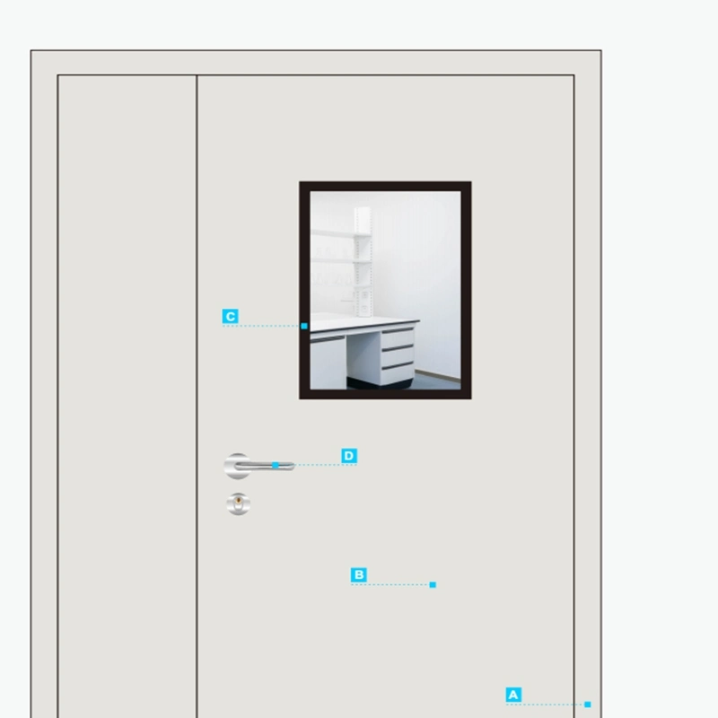 Acero inoxidable limpio solo abrir la puerta, y el doble de abrir la puerta de acero