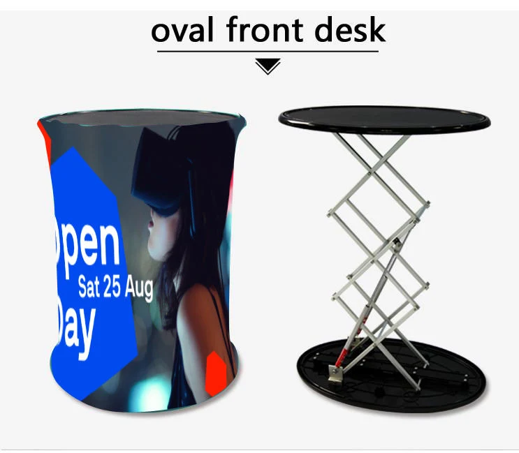 Custom Printed Spandex/Tension/Stretch Polyester Fabric Table Podium Display (NO Wrinkle)