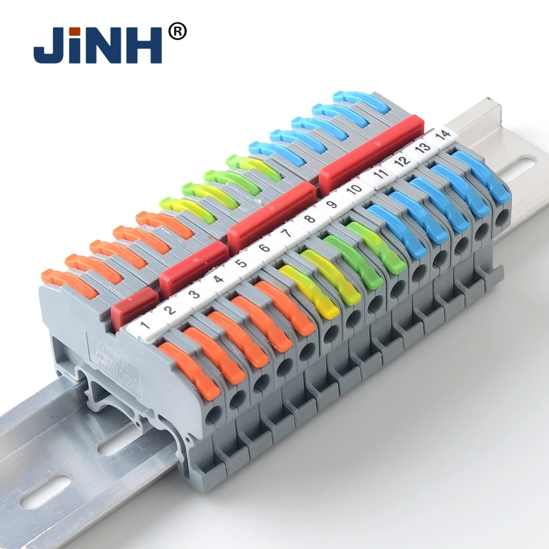 DIN Rail Terminal Block Quick Push in Wire Connector