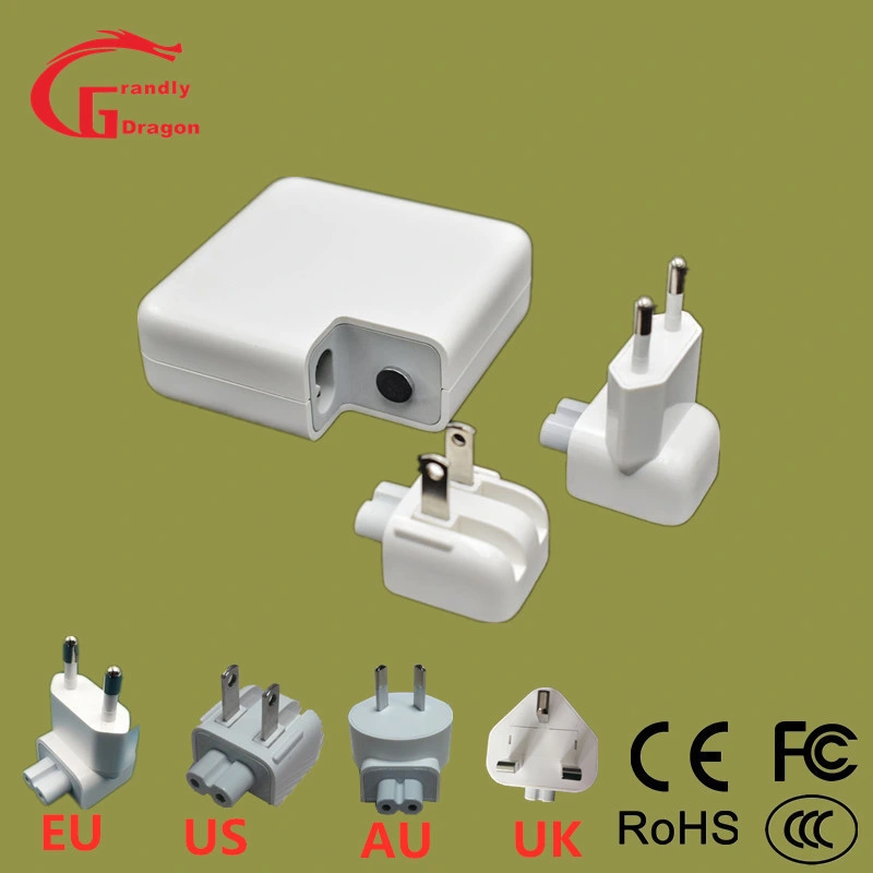 USB Tipo -C portátil CA adaptador CC Cargador portátil Alimentación Suministro para MacBook 87W