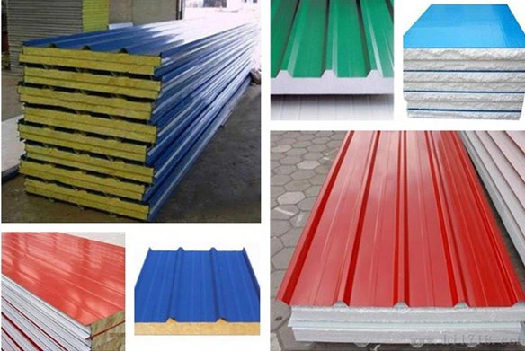 Lightweight Steel PU/Rockwool/EPS Sandwich Wall Board Temporary House Building Material