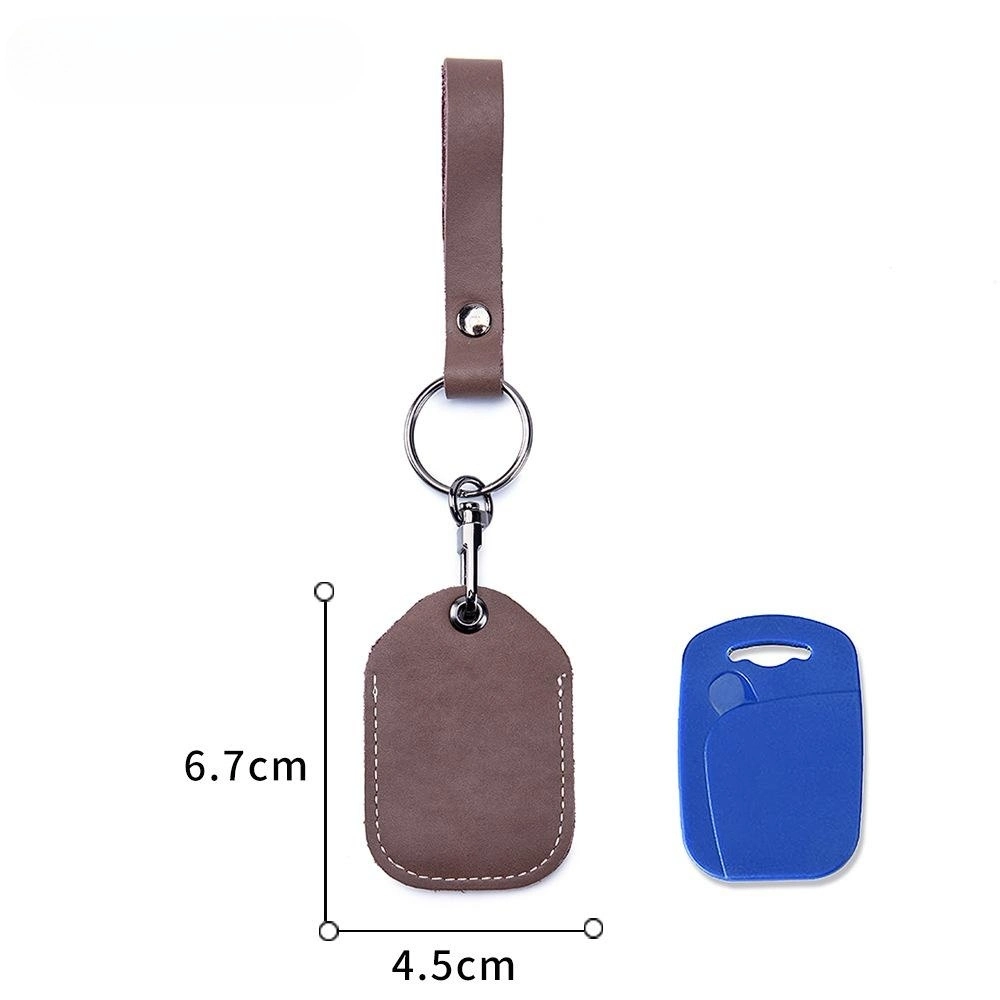 RFID cuero original Key Fob etiqueta de proximidad ID programable regrabable Funda de cuero para control de acceso