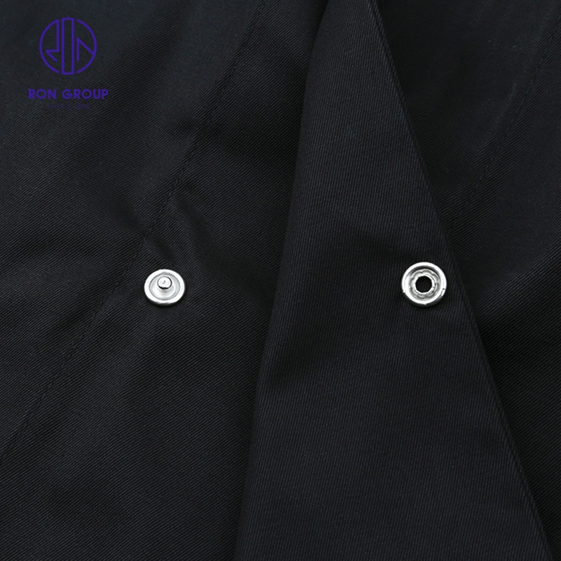 Wholesale/Supplier Black Shirt Chef Uniform Workwear Jacket Hotel Restuarant Work Suit Cotton Clothing