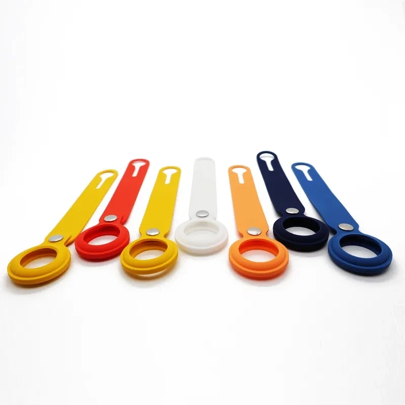 2023 Newest Liquid Silicone Case with Keychain for Airtags Locator Tracker Anti-Lost Cover for Airtag Loop