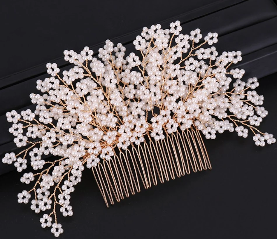 Bridal Wedding Pearl Hair Comb Hair Pieces. Bridal Vintage Pearl Hair Comb Hair Accessories