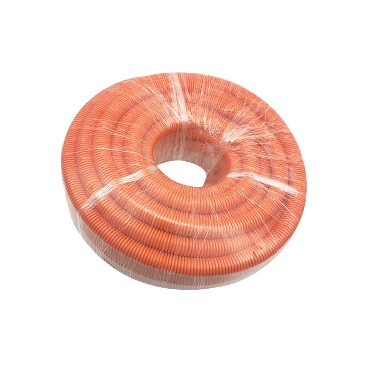 Waterproof Electrical Flexible Corrugated PVC Conduit Plastic Pipe 20mm Corrugated Conduit Heavy Duty Orange 20mm