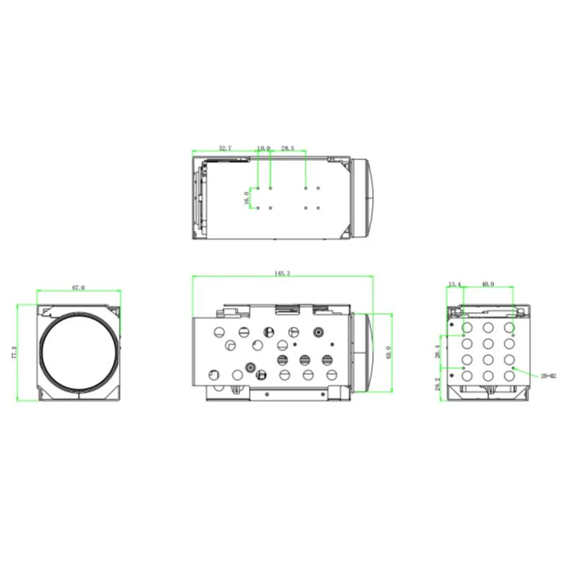 4MP 40X Optical Zoom Network IP Camera Module