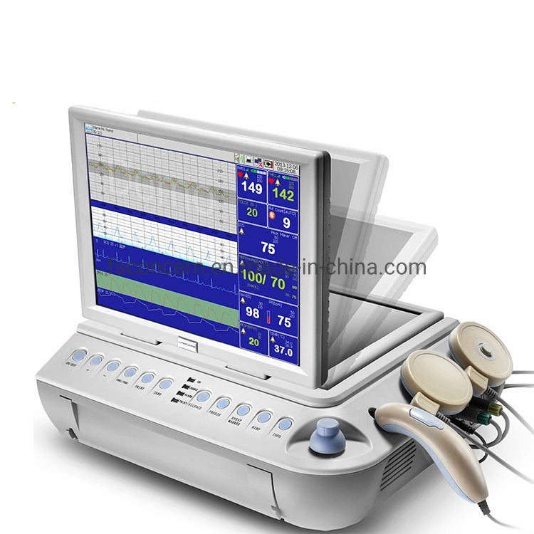 Máquina de 12,1 pulgadas plegable CTG Monitor fetal materno Multiparámetros monitorización fetal Equipo de diagnóstico