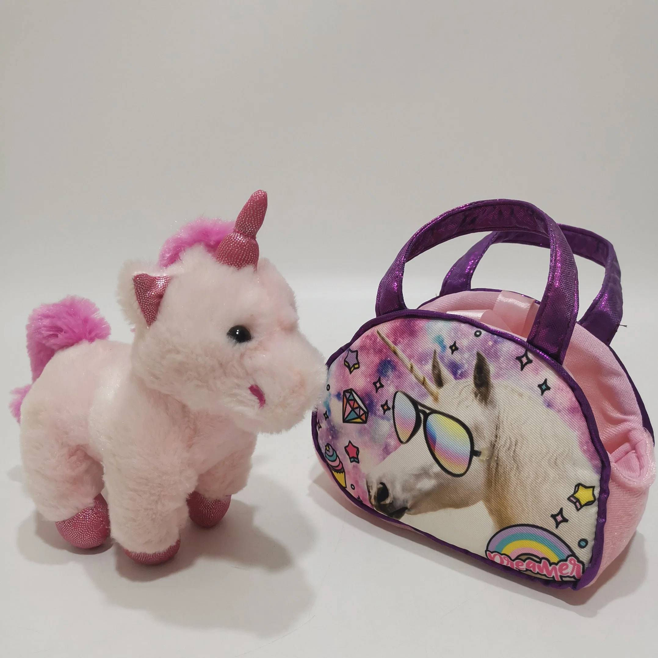 Stuffed Plush Horse Cute Plush Toy Lbag & Travelling Bag for Kids