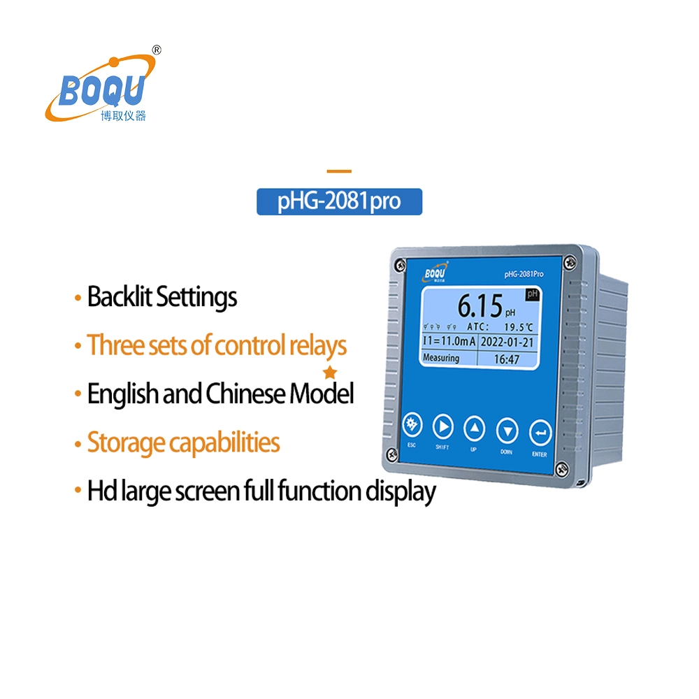 Boqu Phg-2081PRO High Temperature Resistance Measuring Fermentation and Pharmaceutical Industry Online pH Meter