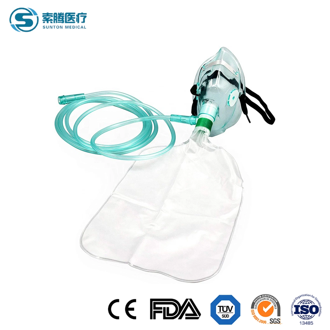 Sunton China Hot Sale Low Prices Non-Rebreathing Oxygen Reservoir Bag Mask Factory CE ISO Quality Certification Oxygen Cylinder Bag