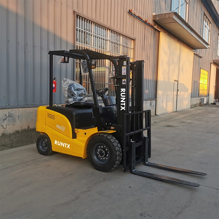 Good Quality 3 Ton Full Electric Four Big Wheels Forklift Truck Lifting up to 3m