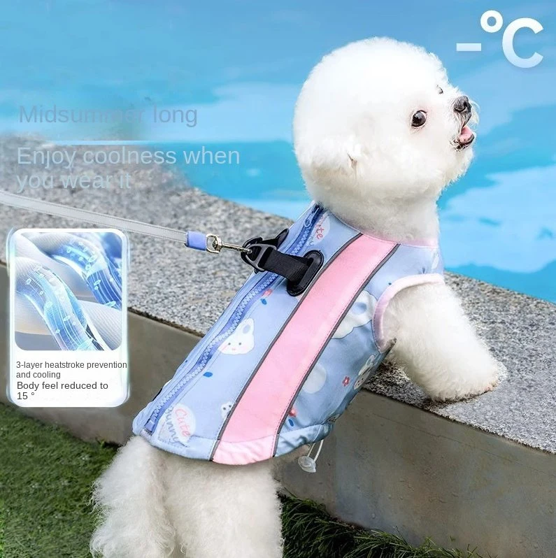 Dog Harness Wet Water Cooling Prevent Heatstroke in Summer Pet Outdoor Products