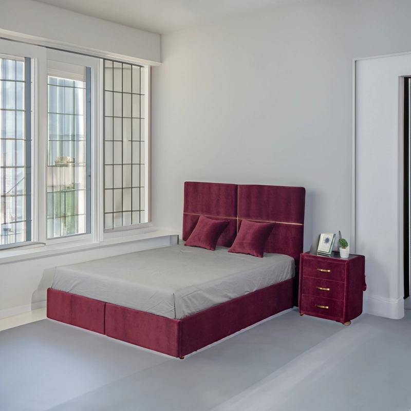 OEM Huayang индивидуальные гостиной роскошные кровати с двойной дома с одной спальней и современной мебелью.