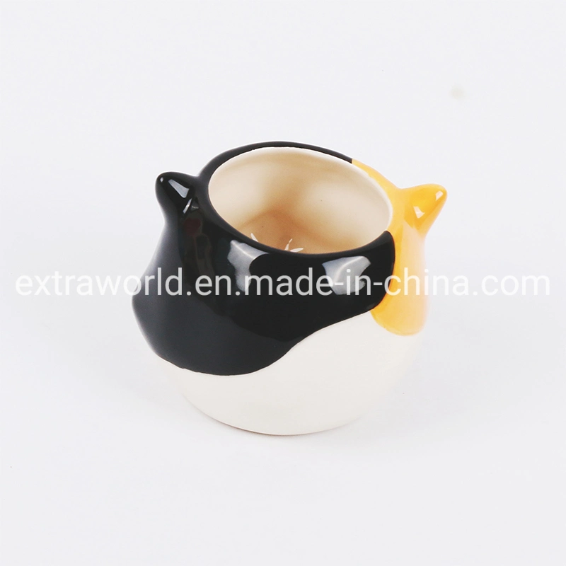 Cute Kitty Toothpick Holder Ceramic Tableware Handpainted Toothpick Cup Dinner Set