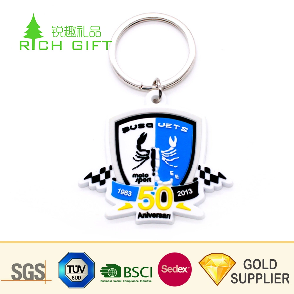 Creative Design Custom Color Filled Silicone Soft PVC House Shaped Souvenir Keychain