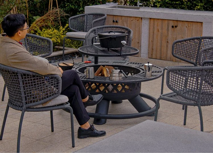 Fire Pit Wood-Fire Outdoor meubles en métal