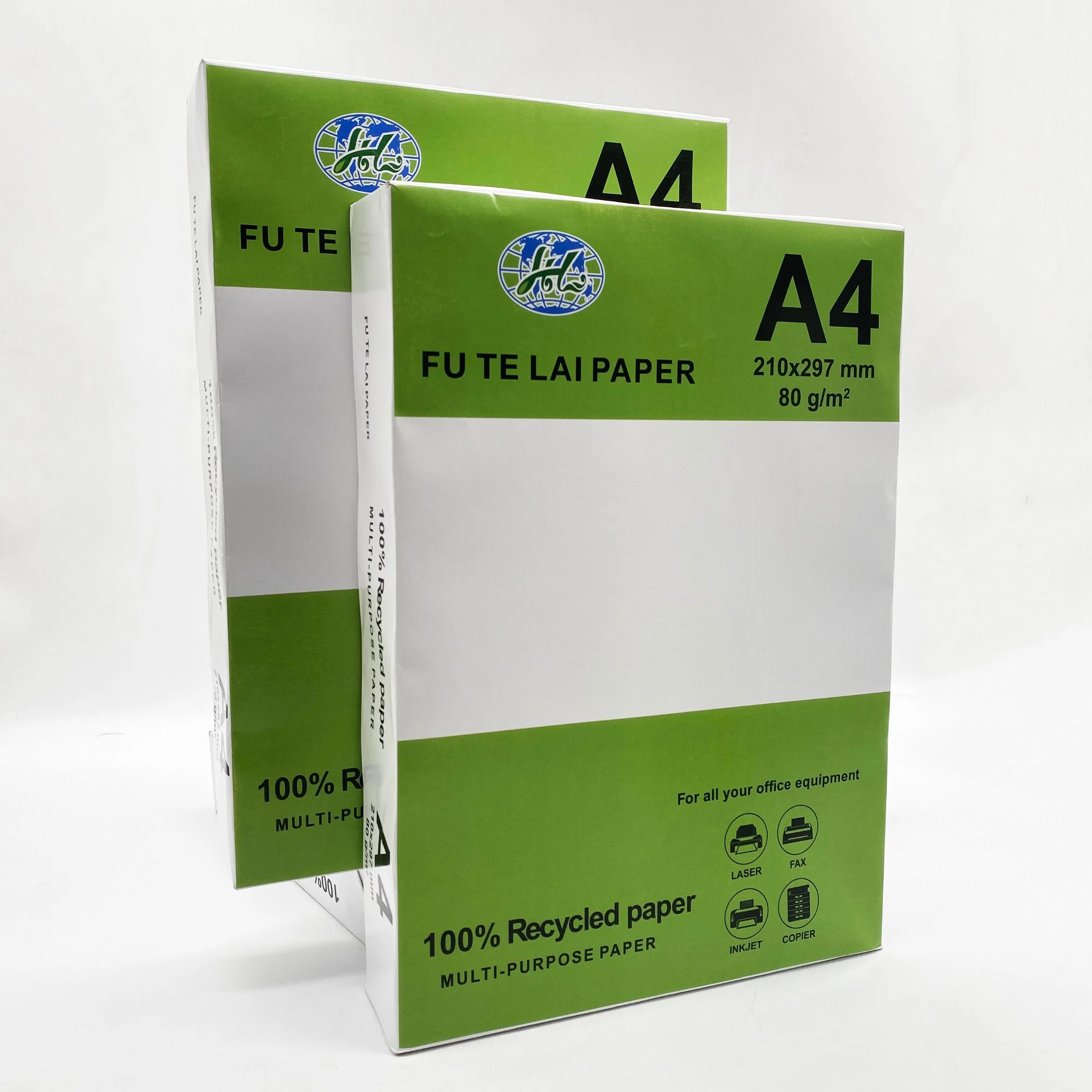 80g 100% Recycled Copy Paper A4 White Copy Paper 500sheet for Printing for Office