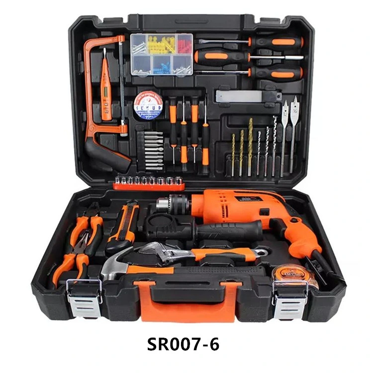15PCS Ensemble d'outils à main Boîte à outils électrique avec perceuse électrique Sr012-1