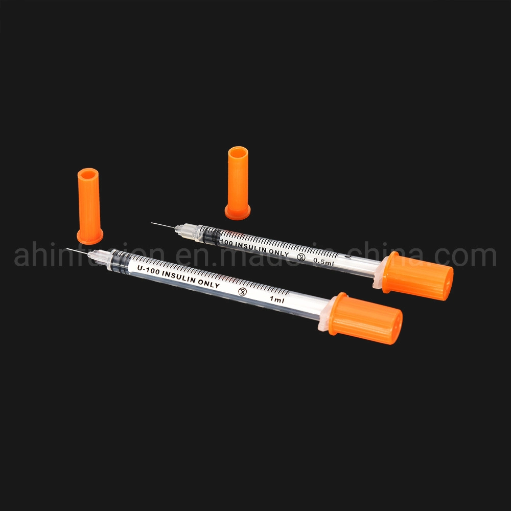 Best Selling Plastic Sterile Disposable Insulin Syringe with Needle