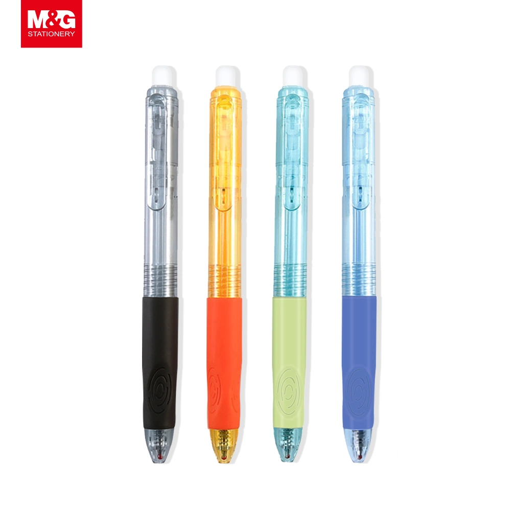 M&G Erasable Mini Gel Pen Ergonomic Grip Black/Craystal Blue 0.5mm