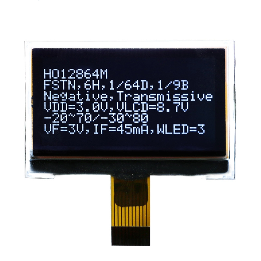 Produit en stock monochrome standard 128*64 Module LCD à matrice de points