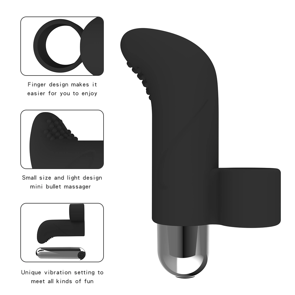 Vibrador de silicona recargable USB de alta calidad Vibrador de dedo G-Spot Vibración para las mujeres