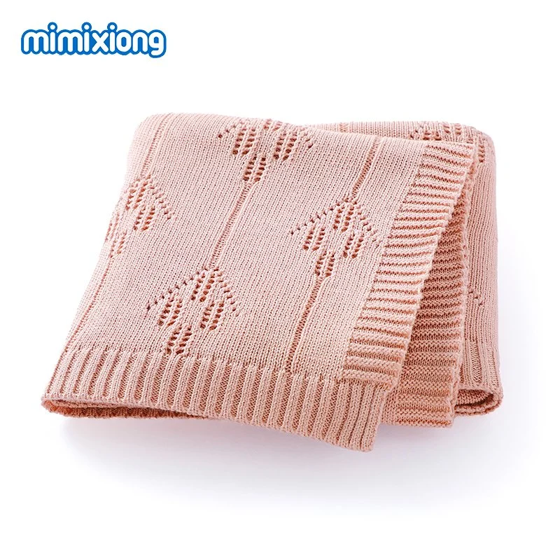 Mimixiong Home Pattern Baby Knitted Throw Blanket Travel and Hospital Cobertor