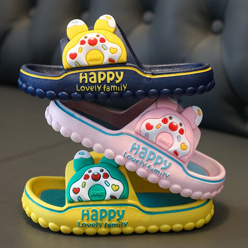 Ruunjoy Kids Summer Outdoor Slippers Lovely Princess Baby Indoor Home Soft EVA Non-Slip Boys Bath Kid Toddler Sandal Shoes Slippers