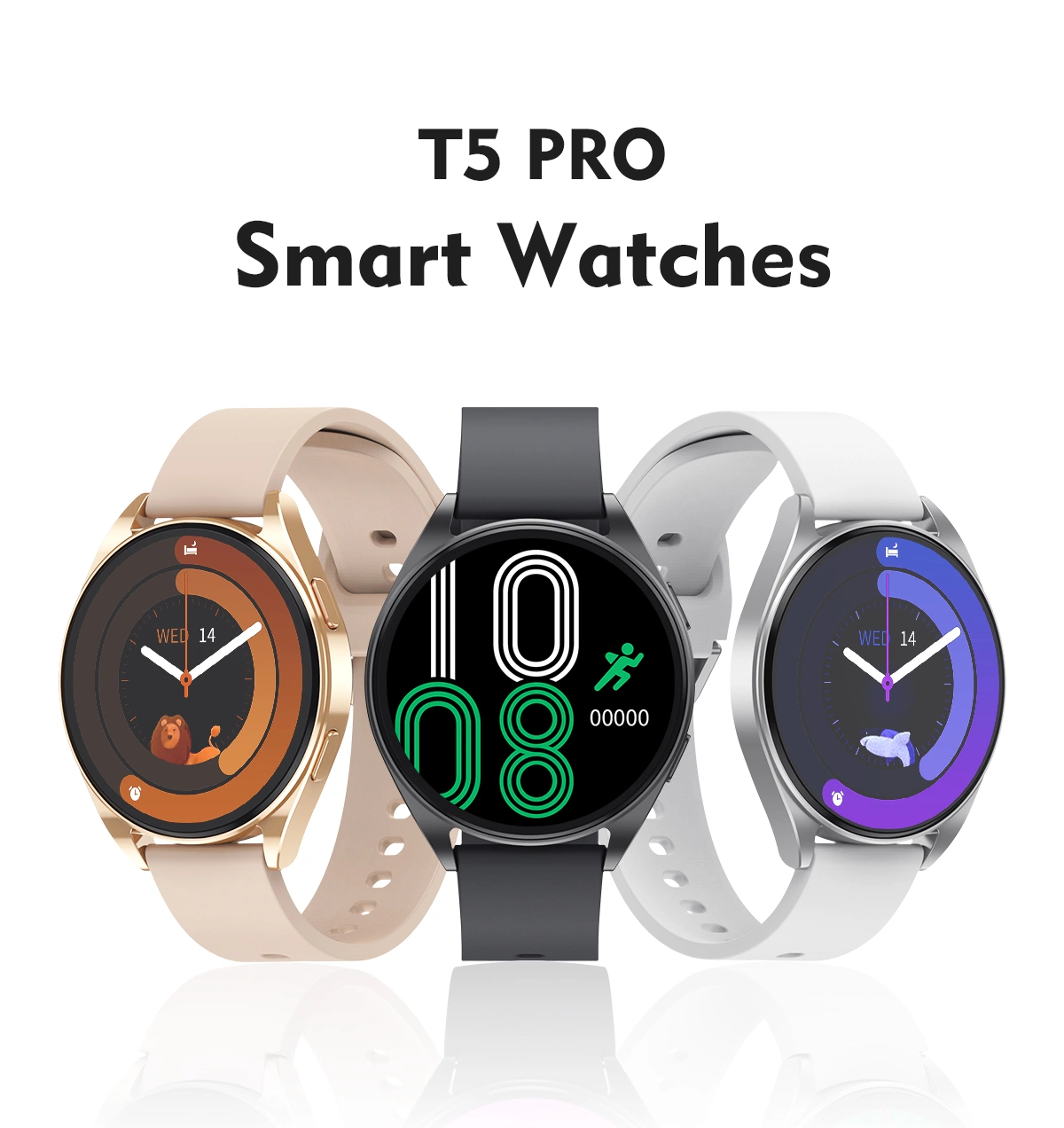 New T5 PRO Reloj Smart Watch Thermometer Body Temperature Music Play Sport Wristwatch IP67 Waterproof Ladies Gift Smartwatch