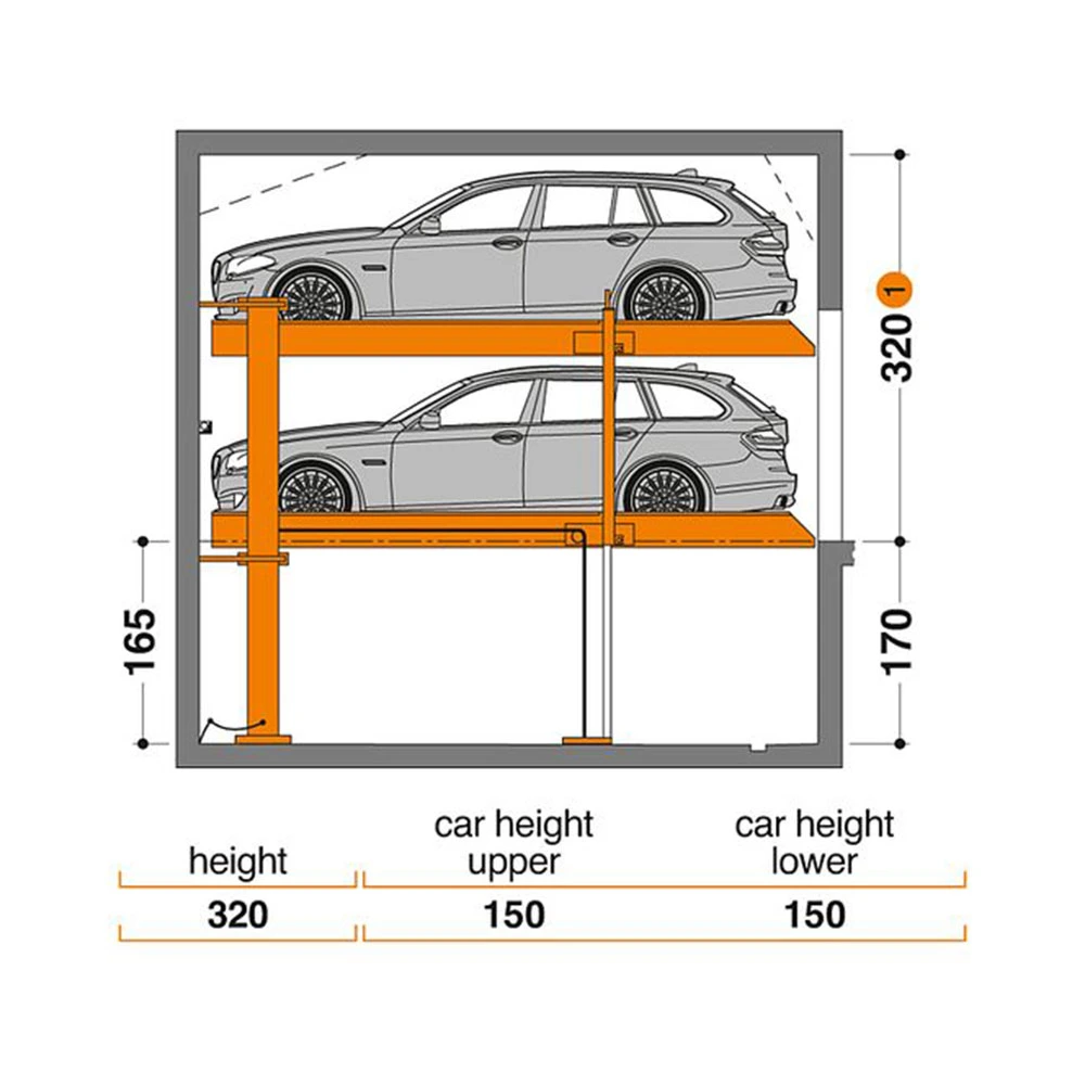 Neue Hydraulische Lift Parking System Automatische Parkplatz