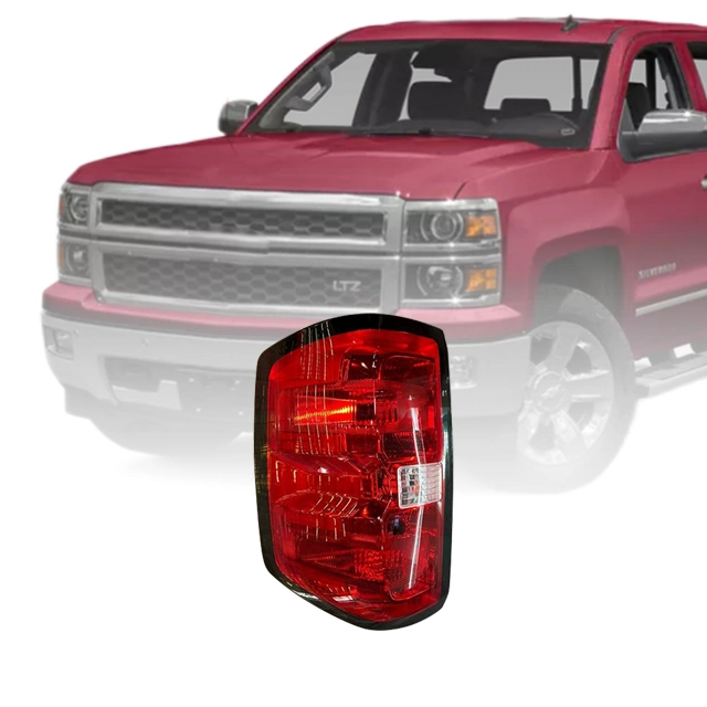 Tail Light Brake Lamps Rear Lamp for 2014 2015 Chevy Chevrolet Silverado 1500 HD Lr Rr Clear/Red