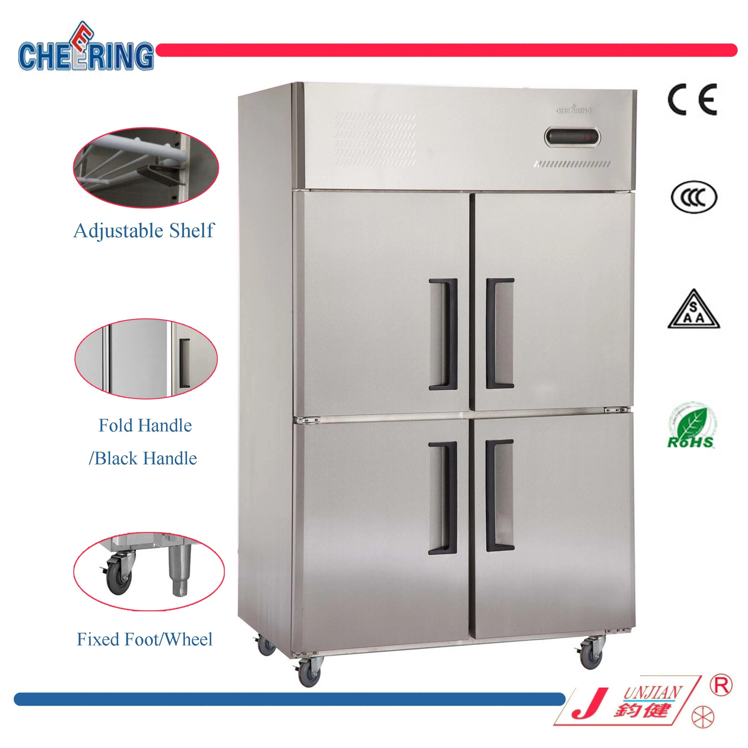 Cheering Commercial Four Dooor Refrigerator Freezer with Brand Compressor