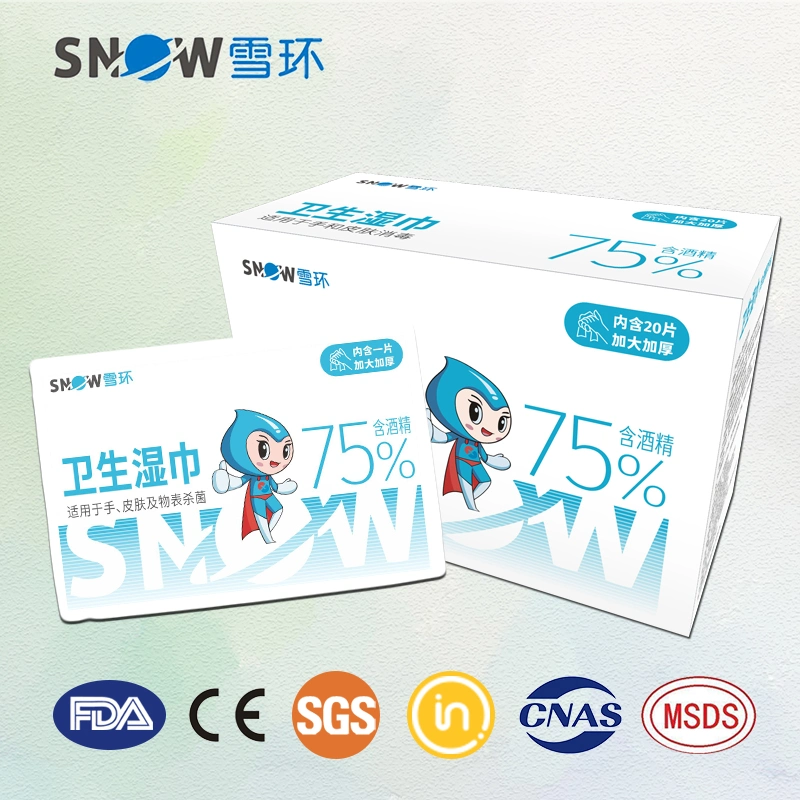 Disposable Alcohol Disinfectant Sanitizer Wet Wipes with MSDS