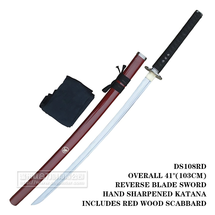 Espada de hoja de marcha atrás la mano afilada Katana