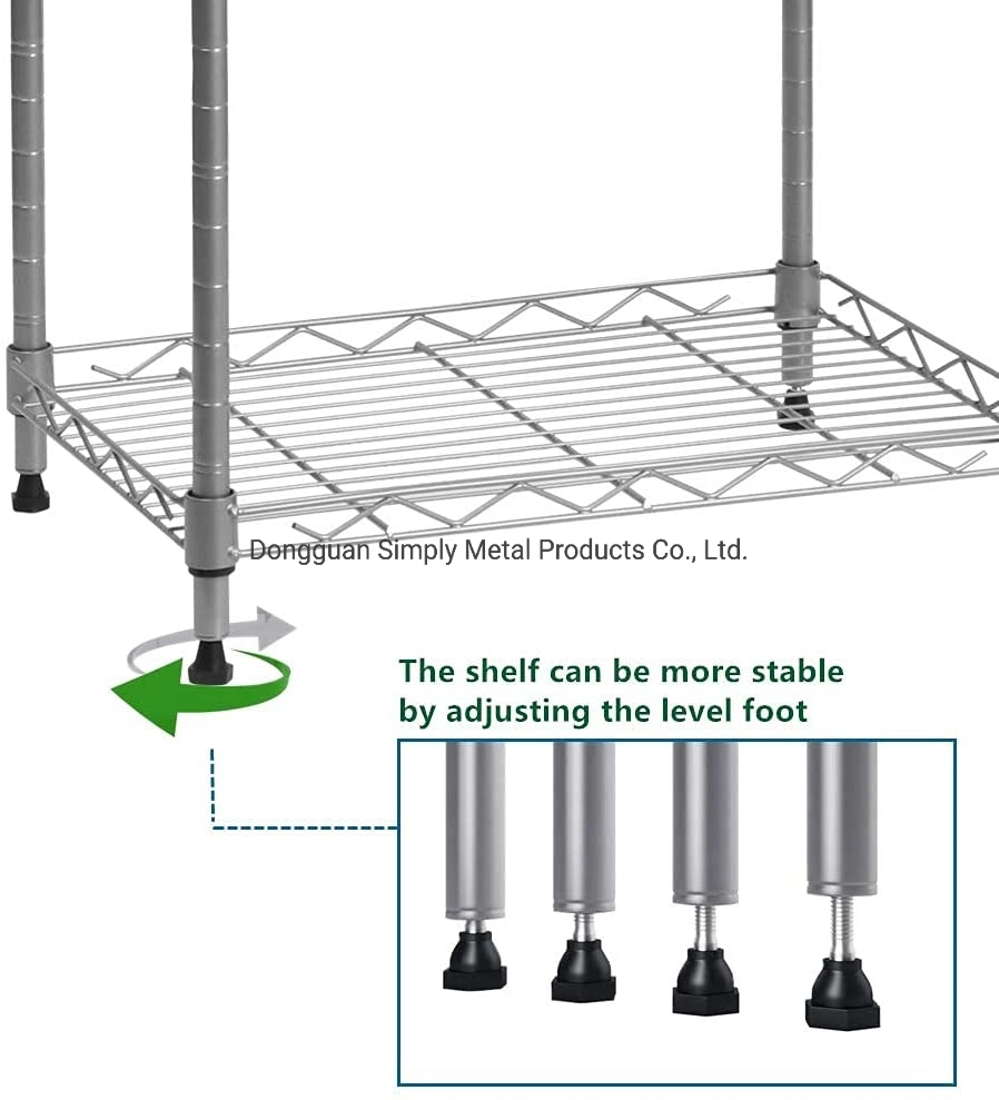 5-Wire Shelving Metal Storage Rack Adjustable Shelves with Simply Life