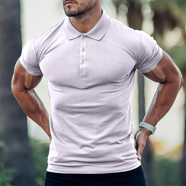 Manufacturer Price Solid Printing Logo Causal Sports Polo T-Shirt for Men