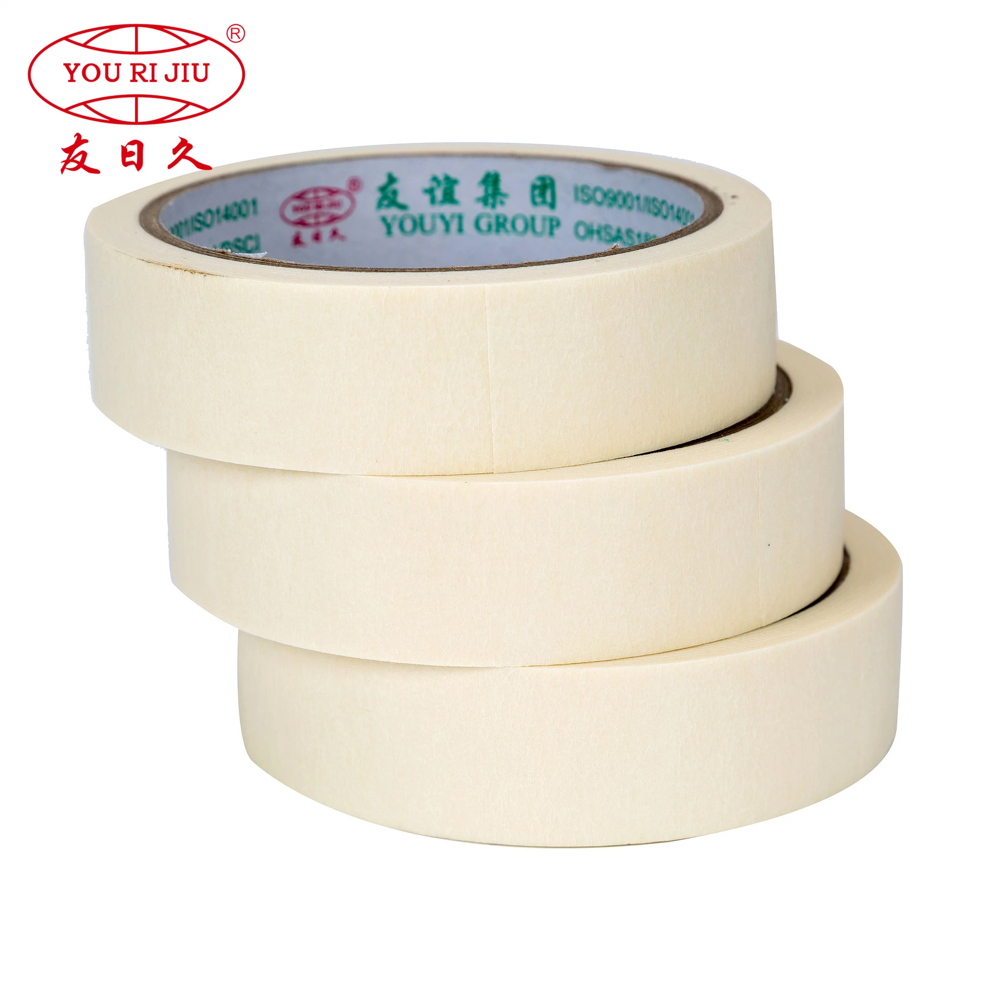 Yourijiu Masking Tape Malerei Auto Dekoration Beste Qualität Made in China Abdeckung Großhandel/Lieferant Klebstoff Krepp-Papierband