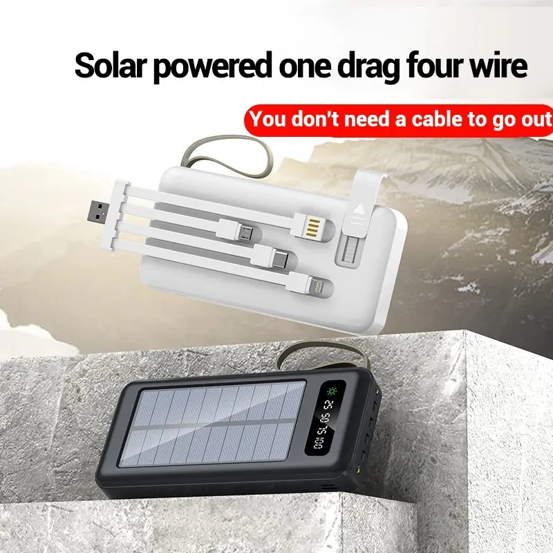 Solar Power Bank Slim Fast Charge 10000mAh Travel Portable Charger