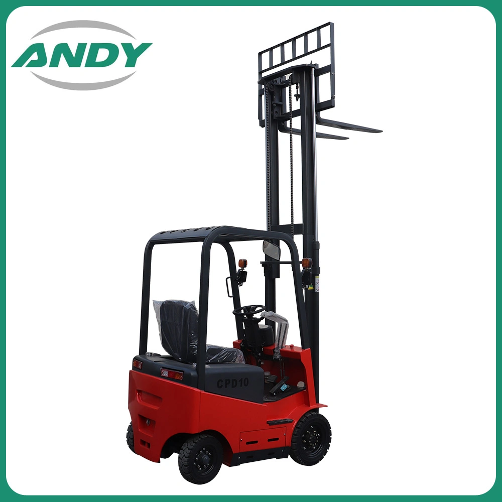 1.0ton 1000kg Lifting Height 4500mm Material Handling Equipment Four Wheel Battery Electric Forklift Equipment