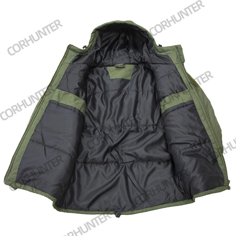 Wasserdichte winddicht Winter Warm Outdoor Sport taktische Jacke mit Baumwolle Grüne Farbe