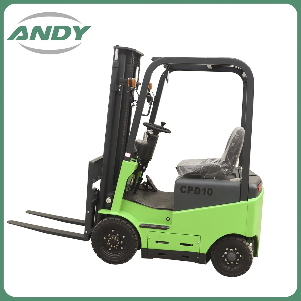 1ton 1000kg Lifting Height 3500mm 3.5m Four Wheel Battery Operated Mini Electric Forklift Equipment